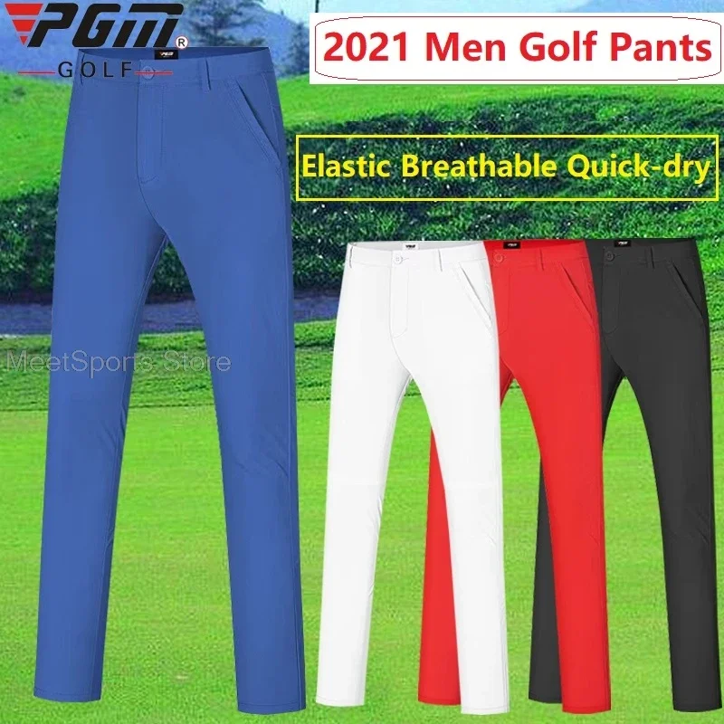 Pgm Summer Golf Men Trousers Clothing Casual Sports Pants Soft Stretch Quick Dry Golf Pants Male Tennis Baseball Wear 4 Colors