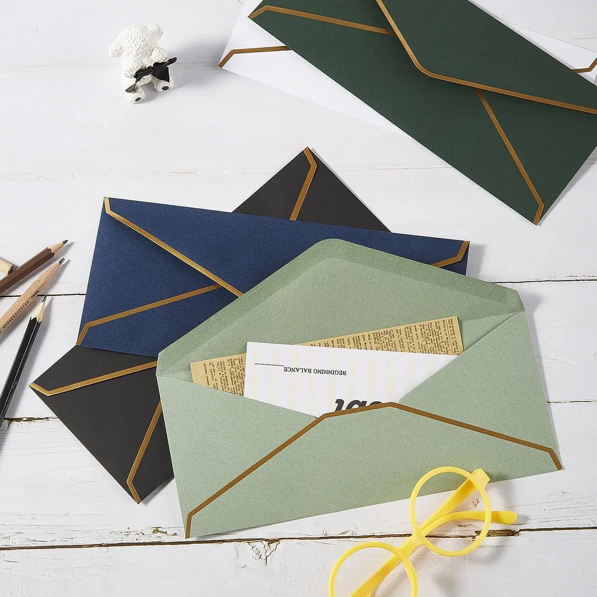 

10pcs/set Envelopes Creative Retro European Business Envelope Gold Stamping Festival Birthday Wedding Invitation Envelope