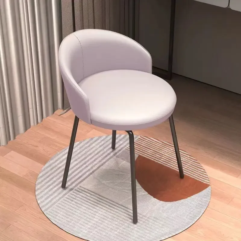 Makeup Stool Light Luxury Dining Chair Lazy Bedroom Simple Modern Backrest Dresser Nail Art Chair Living Room Chairs Furniture