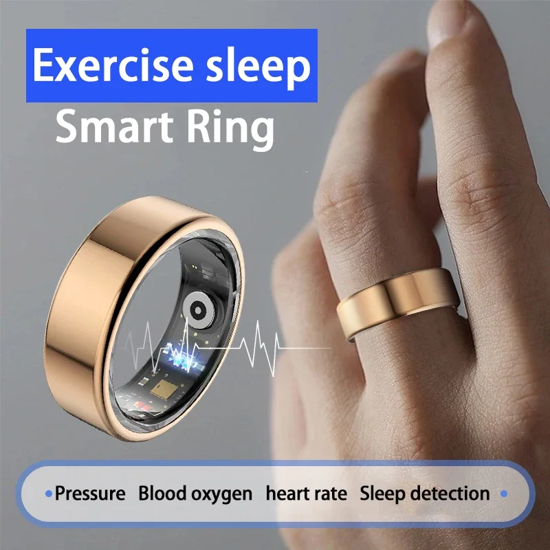 Anillo inteligente IP68 para hombre y mujer, resistente al agua, multideporte, Bluetooth, rastreador de sueño, frecuencia cardíaca, oxígeno en sangre