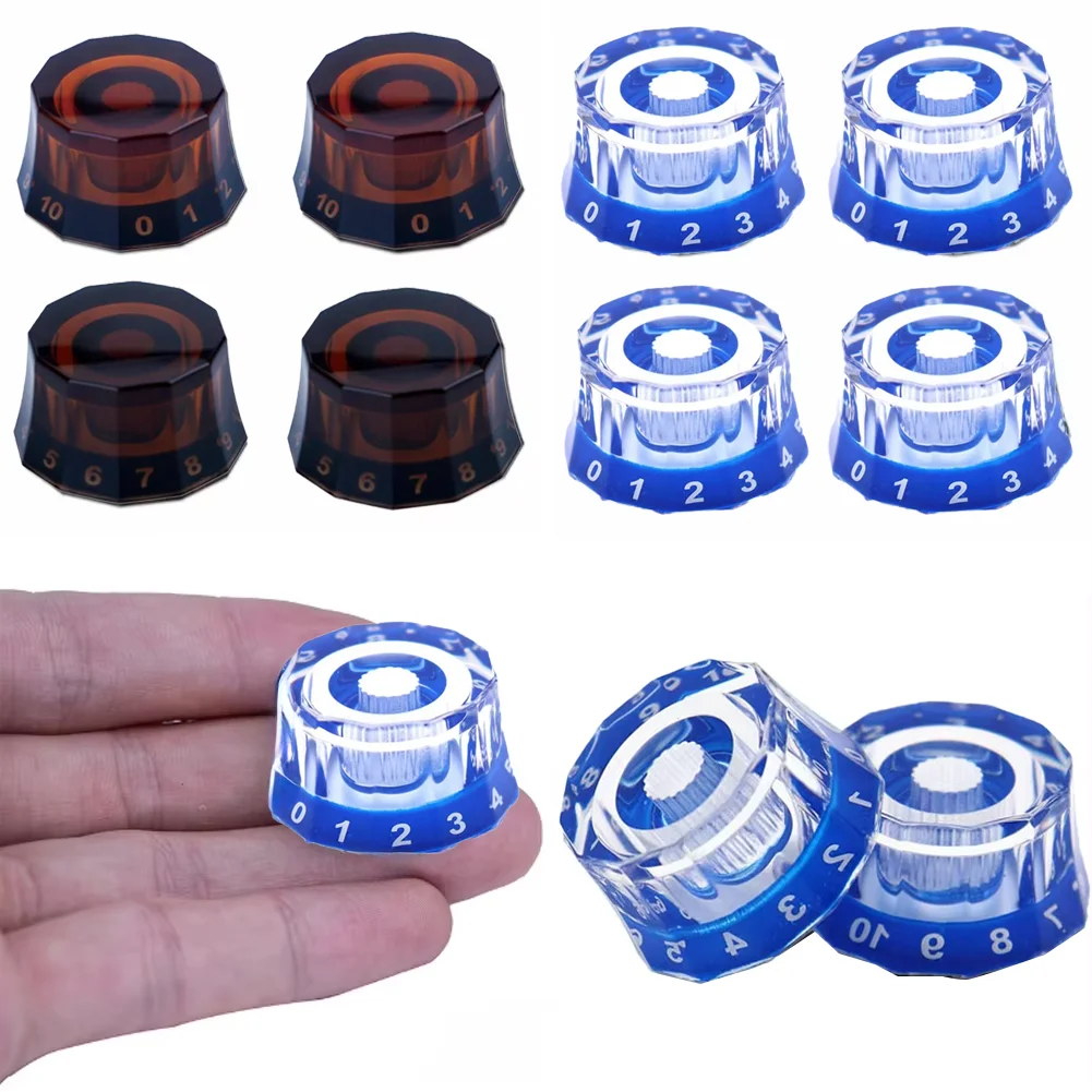 Miwayer Knobs Volume Tone Electric Guitar 4PCS Top Hat Speed Control Knobs Lampshade Shape Replacement