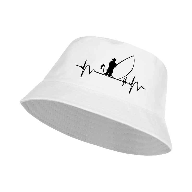 Fishing Heartbeat Print Fisherman's Hat Lightweight, Breatha