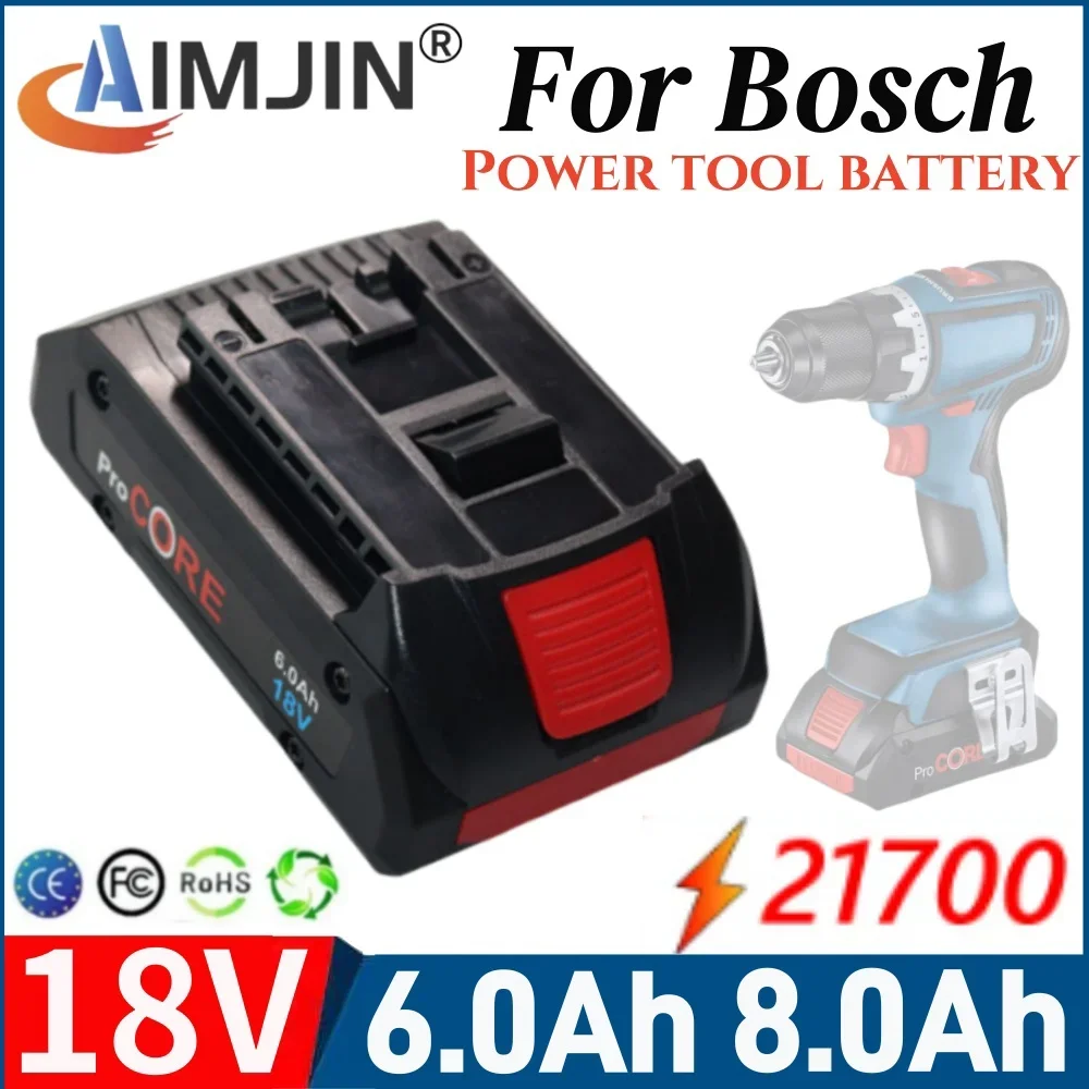 100% New 18V ProCORE 6000mAh 8000mAh is suitable for replacing the battery of Bosch professional cordless power tool 21700