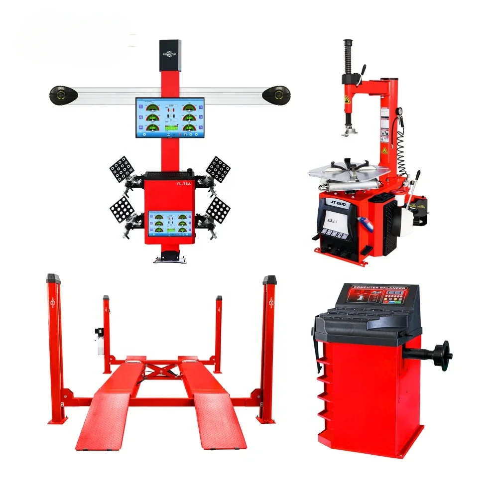 Tire Changer Combo Car Garage Equipment 3D Car Wheel Alignment One Station Auto Service Machine And Tools