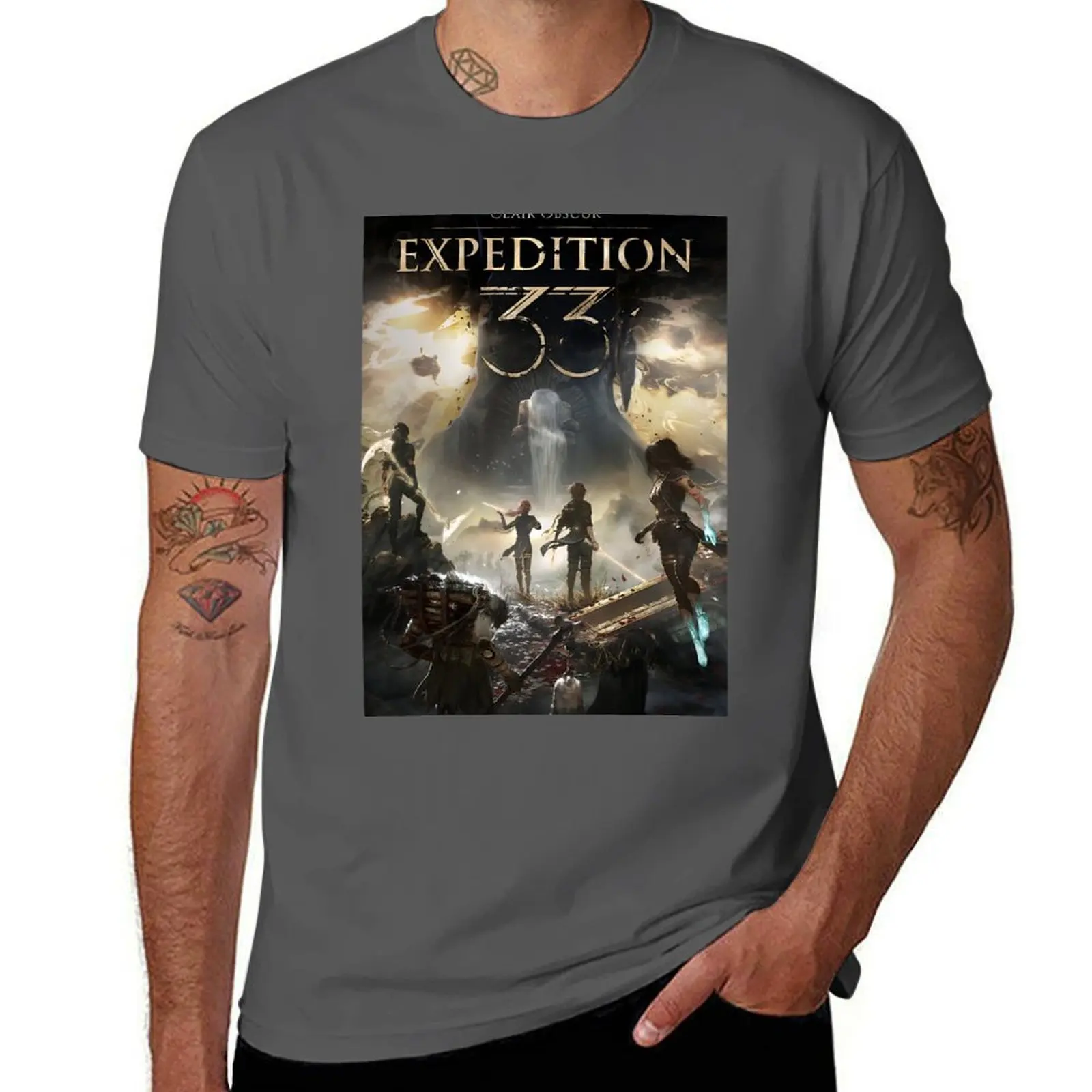

Clair Obscur - Expedition 33 - Poster T-Shirt t shirts for man pack cotton t shirt man cotton T-Shirt