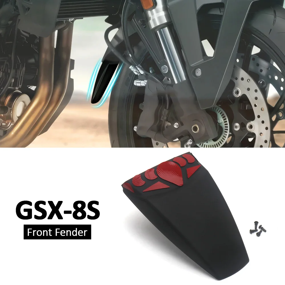 

For Suzuki GSX-8S GSX8S GSX 8S 2023 2024 2025 New Motorcycle Front Fender Extender Mudguard Extension Accessories Black