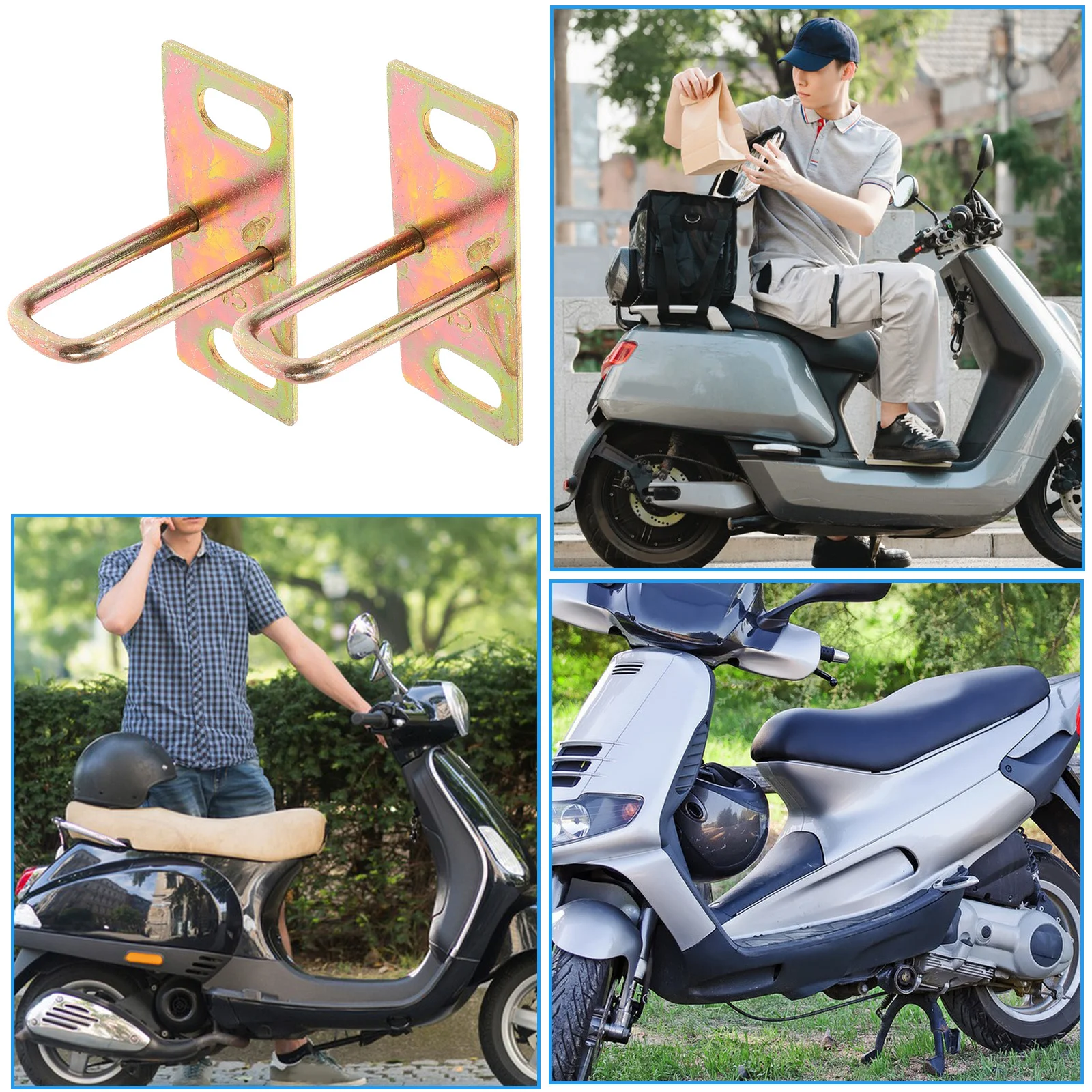 4Pcs Metal Electric Motorcycle Seat Lock Plate Universal Fit Easy Installation Multiple Lock Needs Security Protection - Image 3