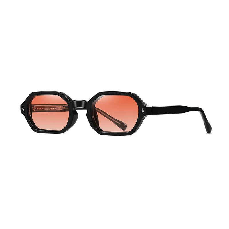 Kleine vintage hexagon zonnebrillen voor dames en heren, luxe designer zonnebril, populaire punk rivet driving shades - afbeelding 1