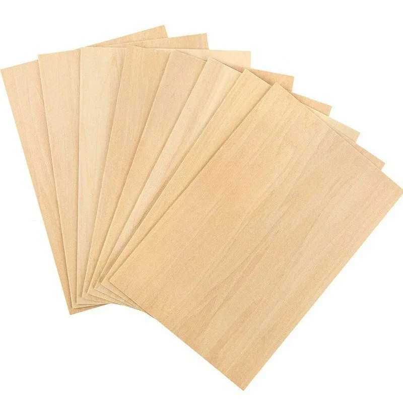 10/20 Stück Lindenholzplatten (unfertig) – 15 x 10 cm, 2 mm Dicke – zum Basteln und Modellbau