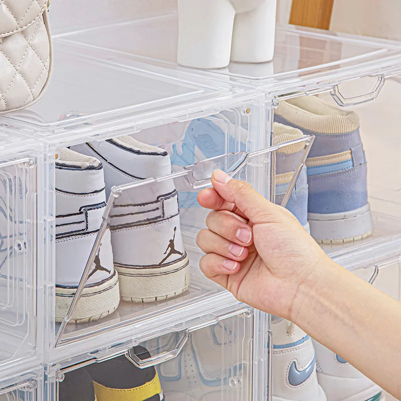 1pcs Full Hard Shoe Box Storage Box Sneakers Anti-oxidation Cabinet Transparent Shoe Plastic Acrylic Shoe Organizer