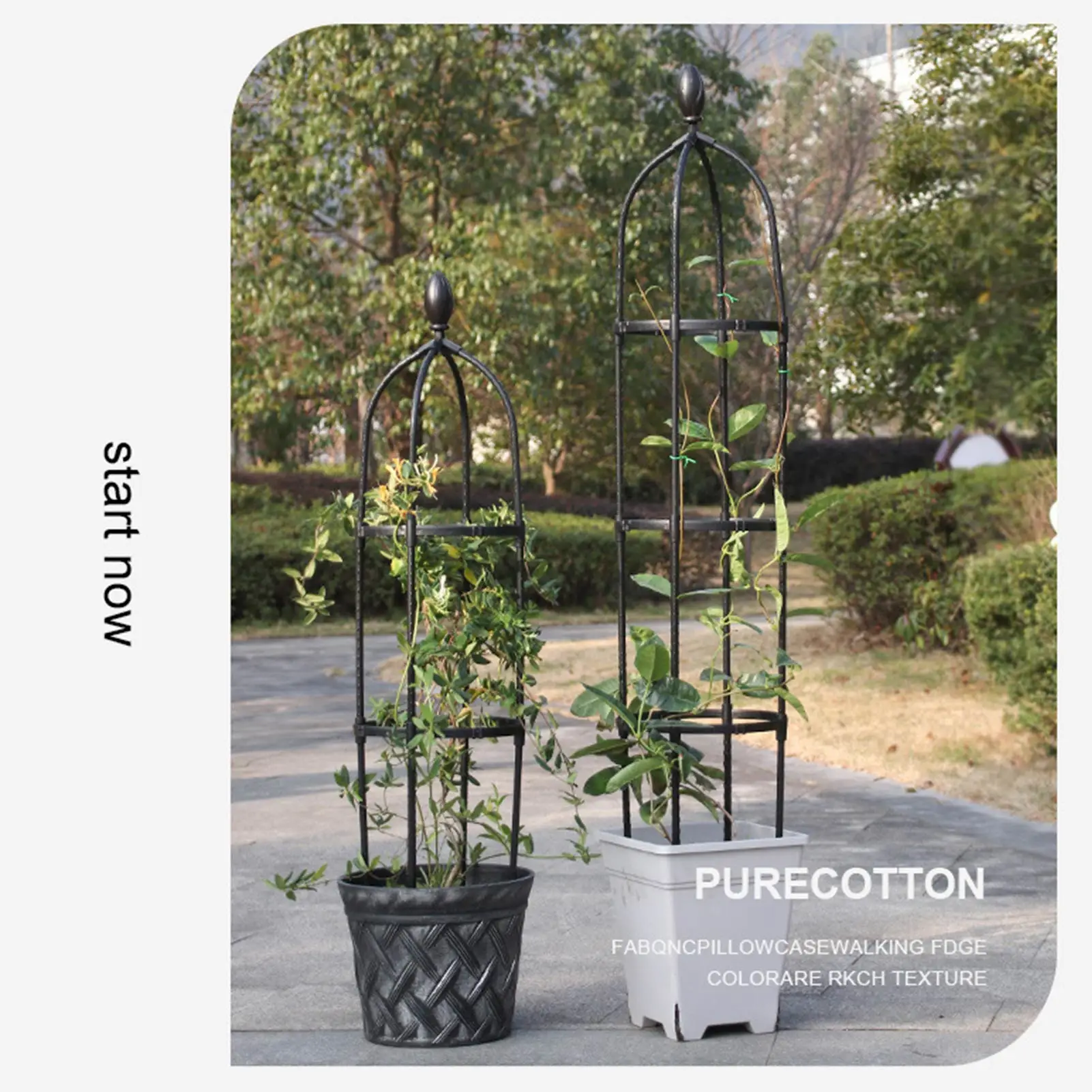 Obelisk Garden Arch Trellis Plant Support Rustproof Frame For Climbing Vines Flowers Stand Indoor Outdoor Floral Decor