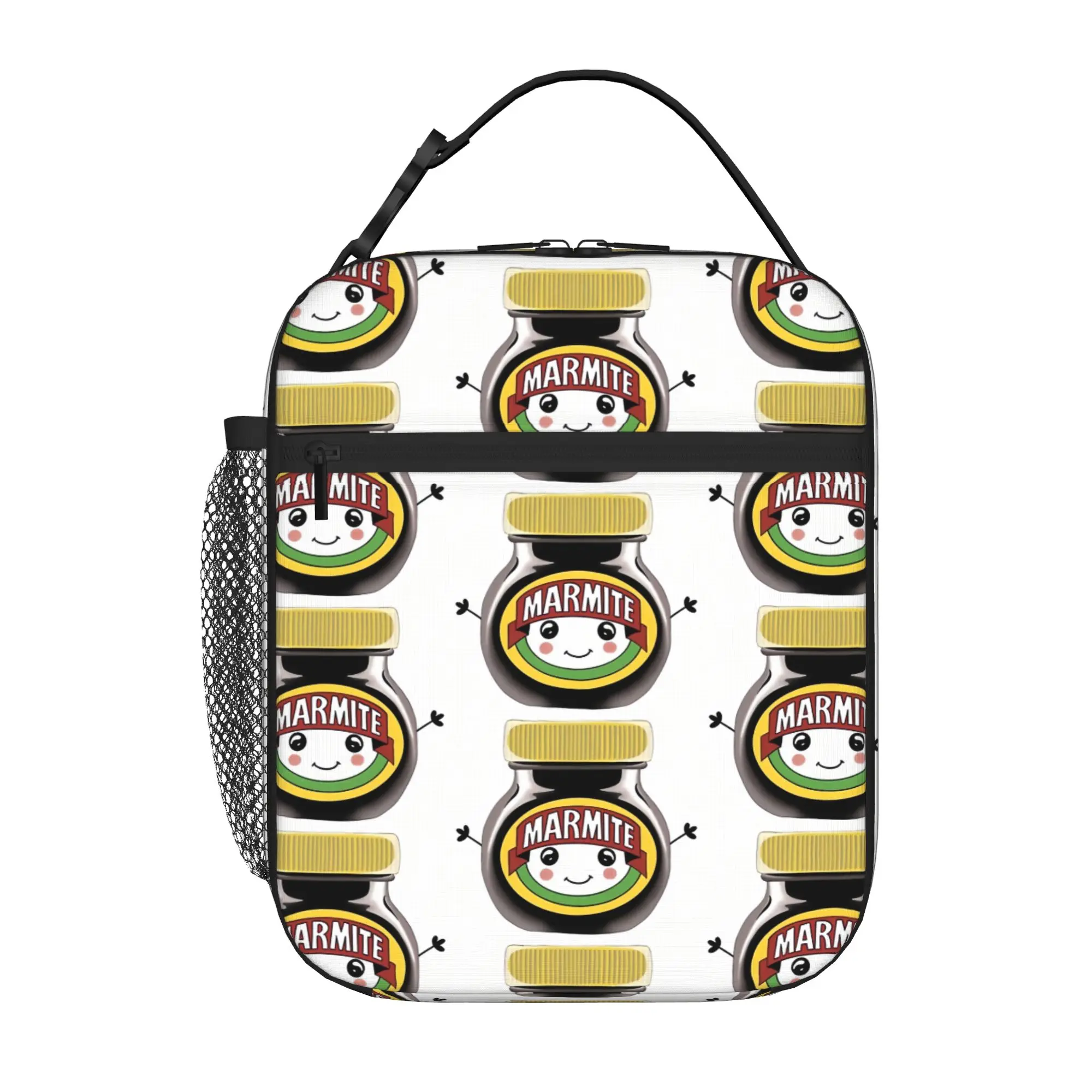 1 Piece Zipper Closure dark spread Storage Bag Pocket Marmite School Lunch Food Box Reusable For Lunch Food Bag