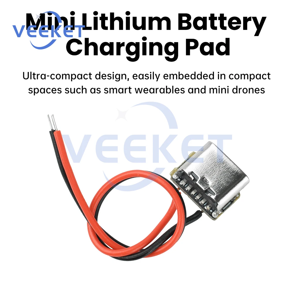 Mini Li-Ion batterijoplaadbordmodule 3,7 V 4,2 V Ultraklein formaat voor slimme draagbare micro-drones
