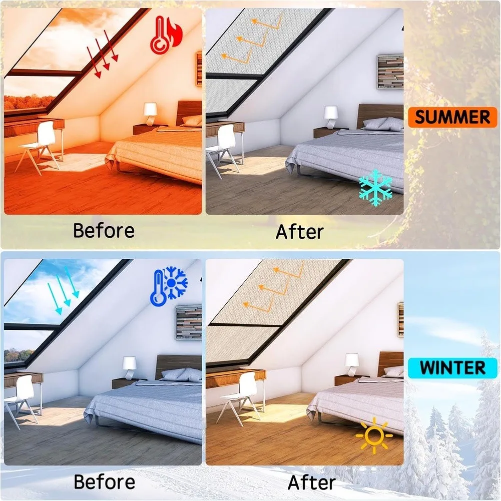 For Winter Warmth 60*300CM Heat Insulation Foil Sun Protection Moisture Resistant Material Lightweight Structure