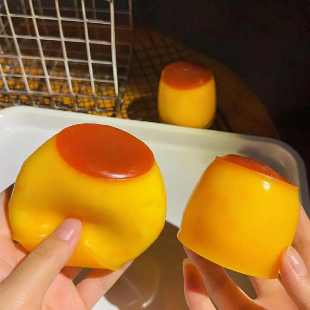 Caramel Pudding Block Squeezing Ball, Squeezing Toy, Stress Relief Toy, Round Block Filled Asmr Adult Stress Relief Toy