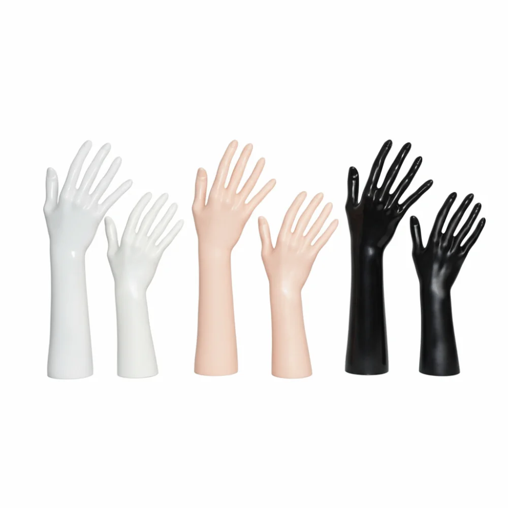 Multi-purpose 25/32cm Mannequin Hand PVC Long Arm Bangle Holder Glove Display Rack Jewelry Display Holder