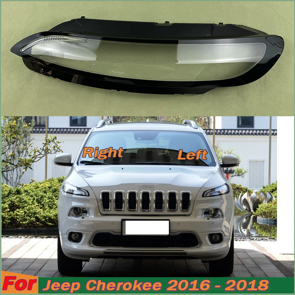 

Daytime Running Light Cover For Jeep Cherokee 2016-2018 Transparent Lampshade Headlamp Shell Plexiglass Replace Original Lens