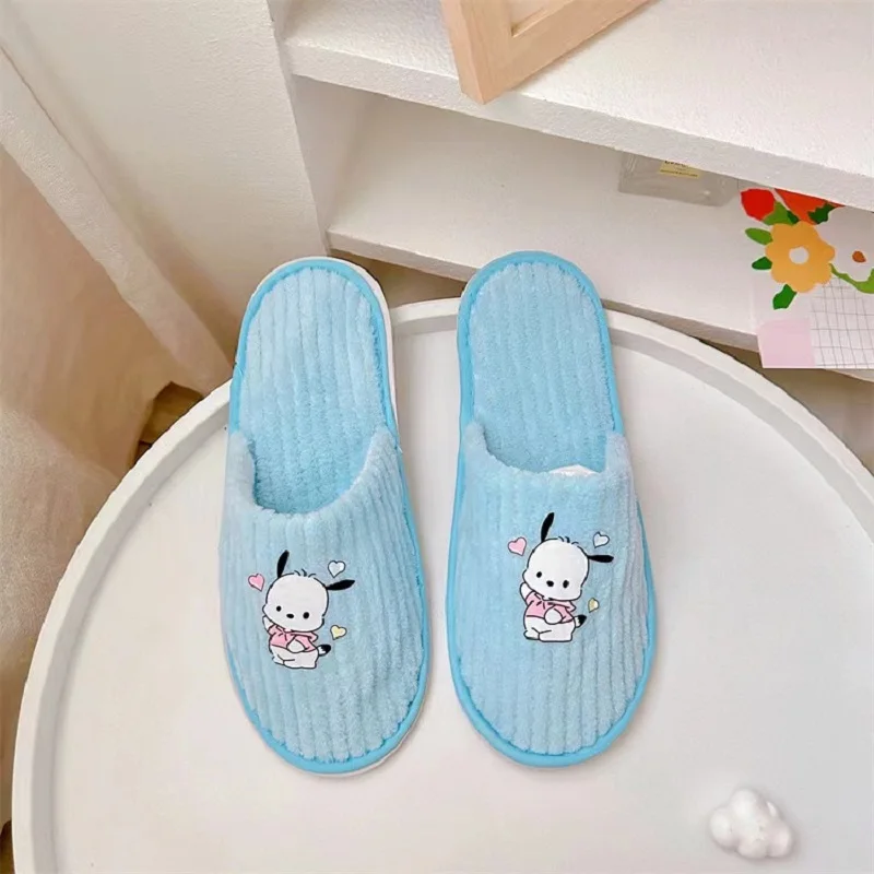 Sanrio Hello Kitty Anime Slippers Men Women Hotel Disposable Slides Home Travel Sandals Hospitality Footwear One Size on Sale