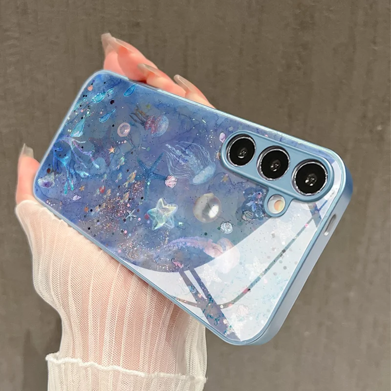 Ocean Jellyfish and Sea Fish Pattern Phone Case for Samsung Galaxy S26/S25/S24/S23/S22/S21 and other models Anti-drop protection
