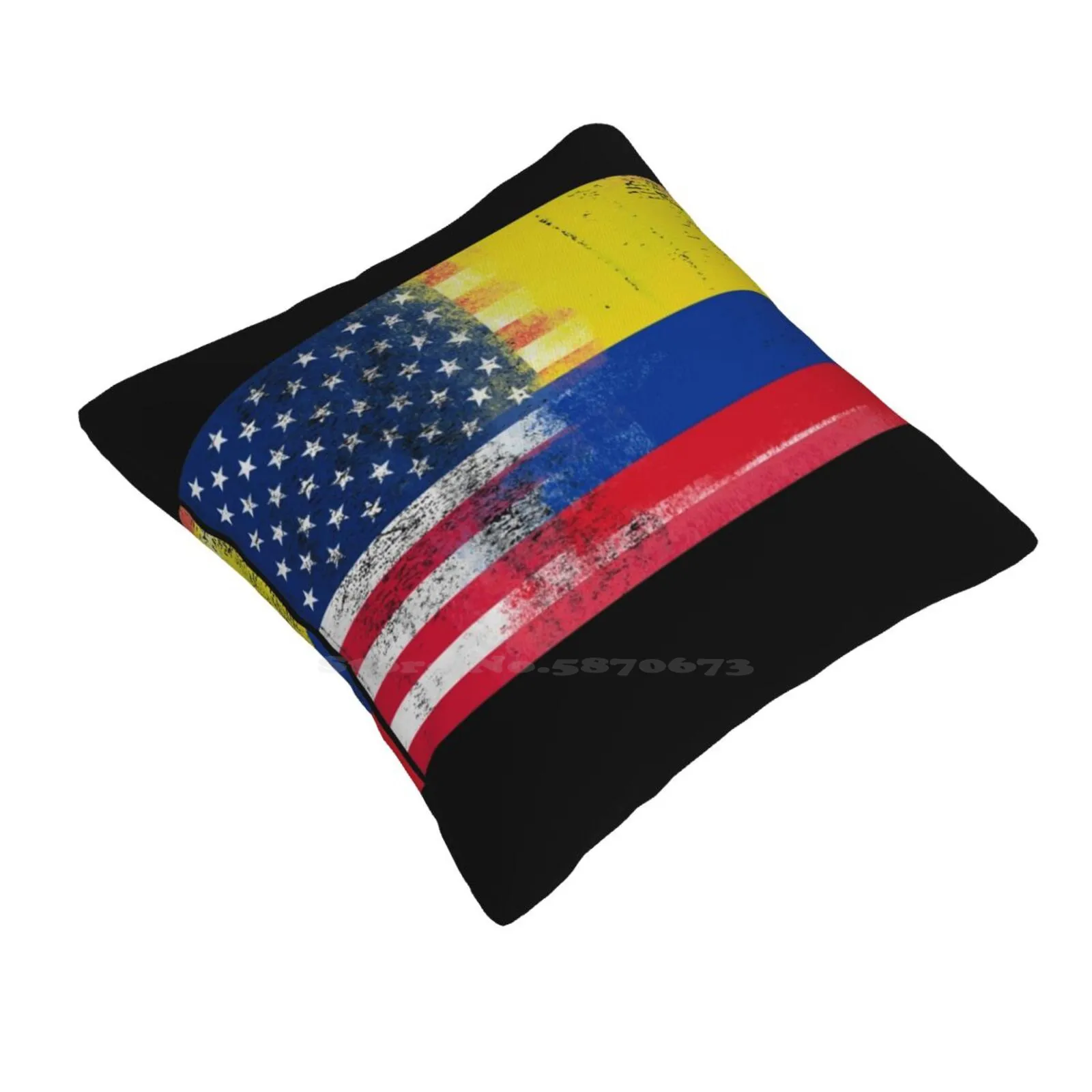 Colombian American Half Colombia Half America Flag Fashion Sofa Throw Pillow Cover Pillowcase Funny Half Colombia Half America