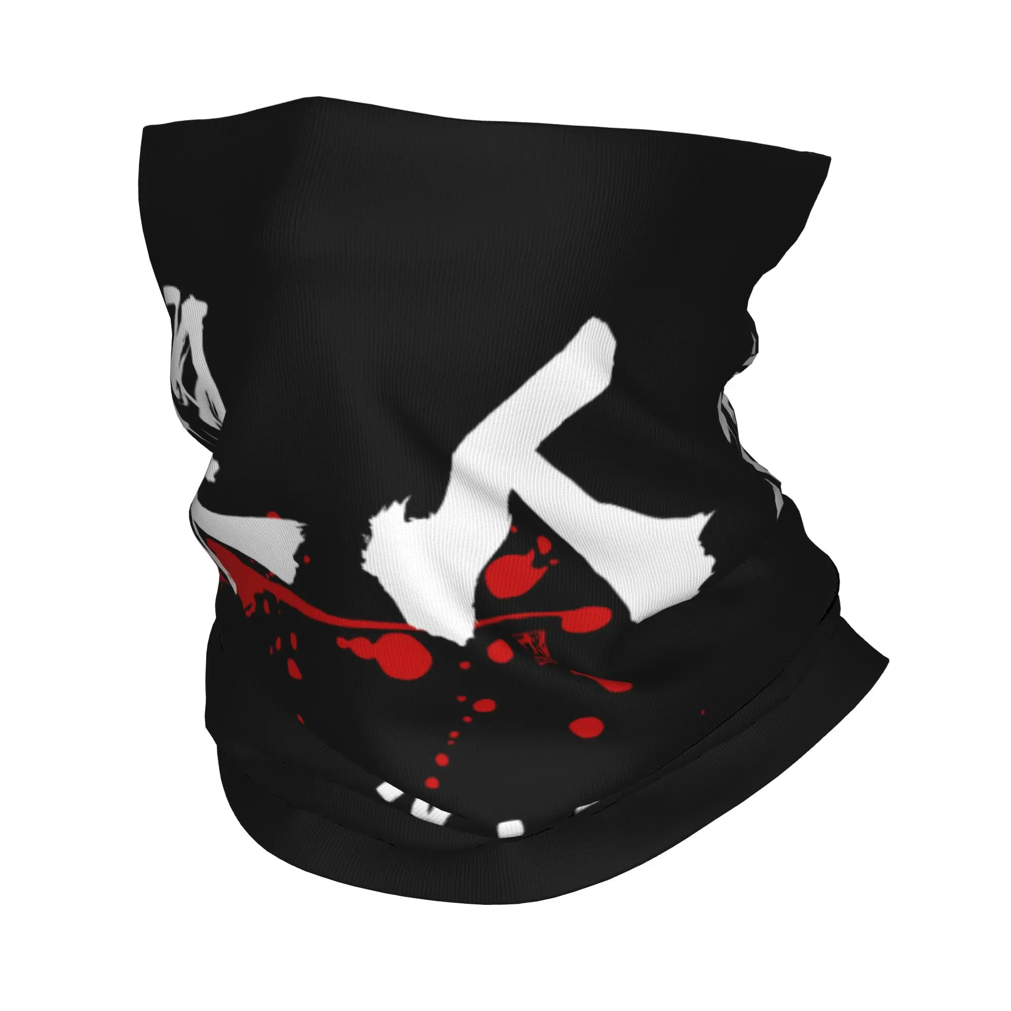 Custom Ronin Kanji Symbol Calligraphy Neck Gaiter Men Women UV Face Shield Winter Japanese Samurai Bandana Scarf for Hiking