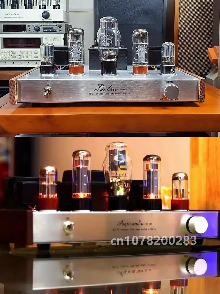 Oldchen EL34-B Tube Amplifier Pure Class A Handmade Home Theatre Vacuum Tube HiFi Power Amplifier