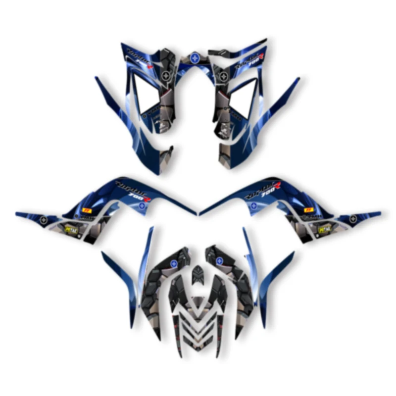 

DSMTECH Custom Motorcycle Graphics Enduro Decals Stickers Kits For YAMAHA 2006 2007 2008 2009 2010-2012 RAPTOR 700 002