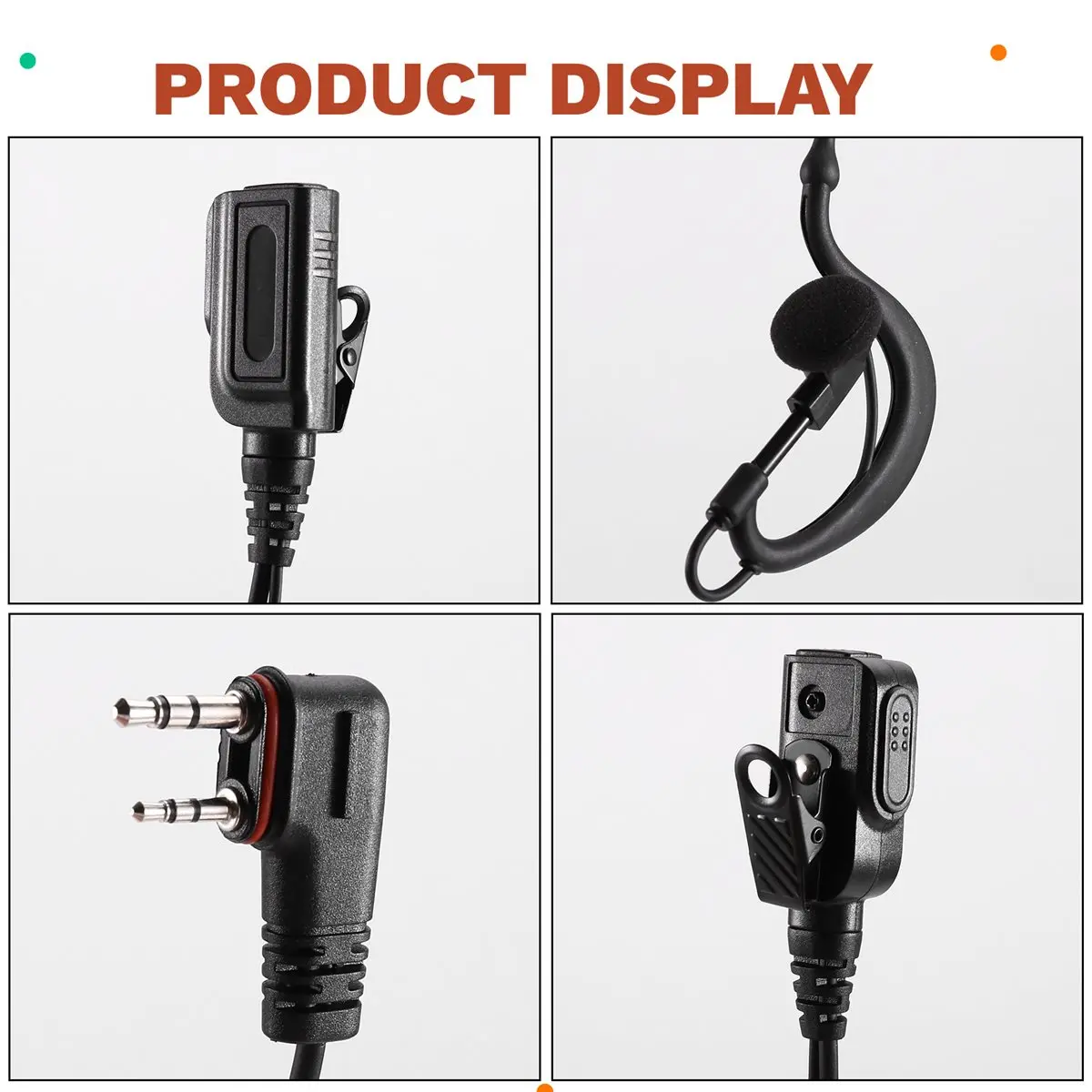 uyuy Walkie Talkie Earhook Headset for ICOM A24, A25CE, A25N Aviation Two-Way Radios Headphones Accessory view 5