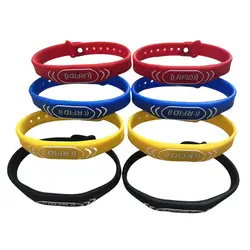 10/20/100Pcs 125KHZ EM4305 T5577 5200 ID Rewritable Waterproof Wristband RFID Silicone Band Bracelet Blank Data Keyfob Card