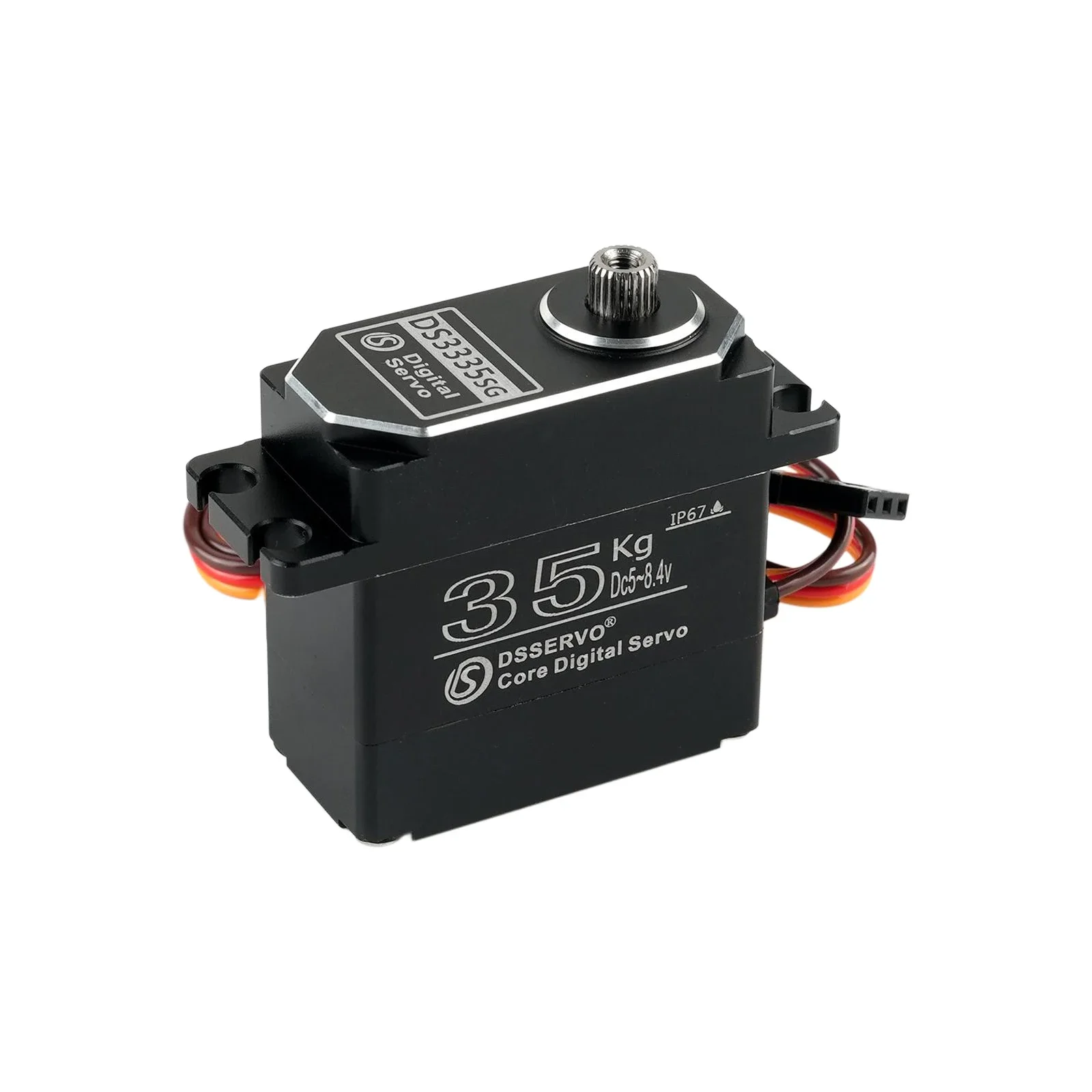 Servo motoriduttori interamente in metallo impermeabili da 35 kg Servo motore digitale RC Servo DS3335 per robot fai da te, auto RC (angolo di controllo 180/270 ° )