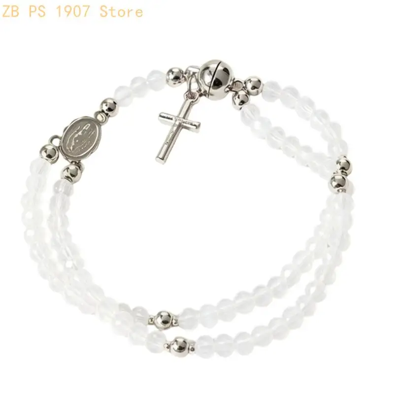 Adjustable Festival Bracelet Rosary Wristabnd Bangle Featuring Ceramic Stones And Resin Detail 55KA
