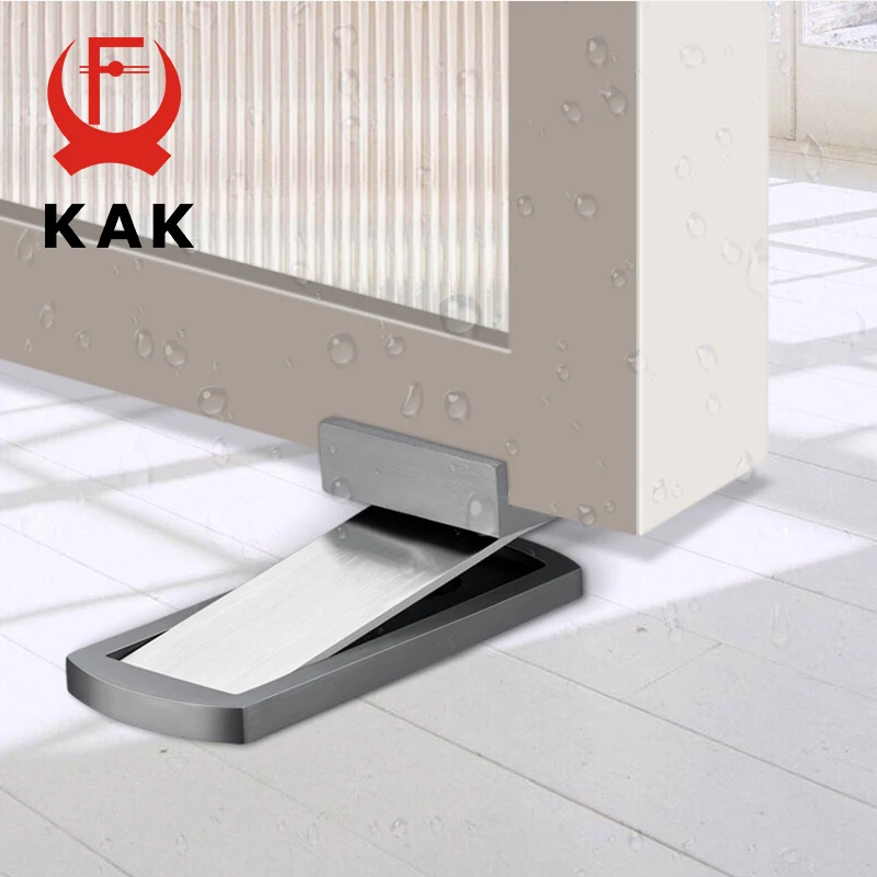 KAK Magnetic Door Stopper Hidden Doorstop Non-Punch Invisible Door Holders Catch Floor Nail-free Wall Protector Door Hardware