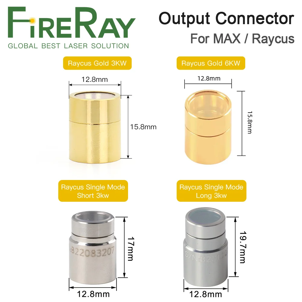 FireRay Raycus Output Connector Protective Lens Group QBH Proterctive Windows 0-15kW for Raycus Fiber Laser Source Welding