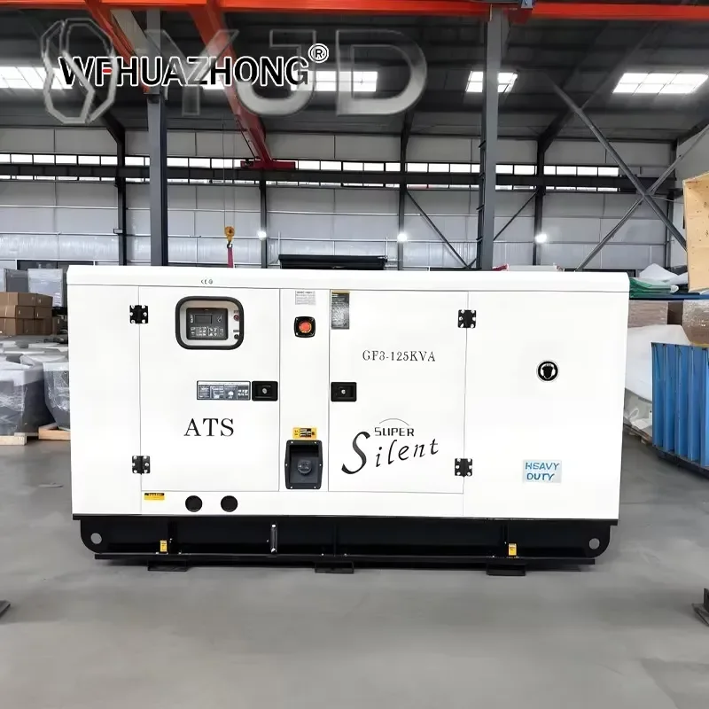 High Performance Three-phase Soundproof Industrial Diesel Generator Set   Copper Alternator AVR ATS for Stable Voltage