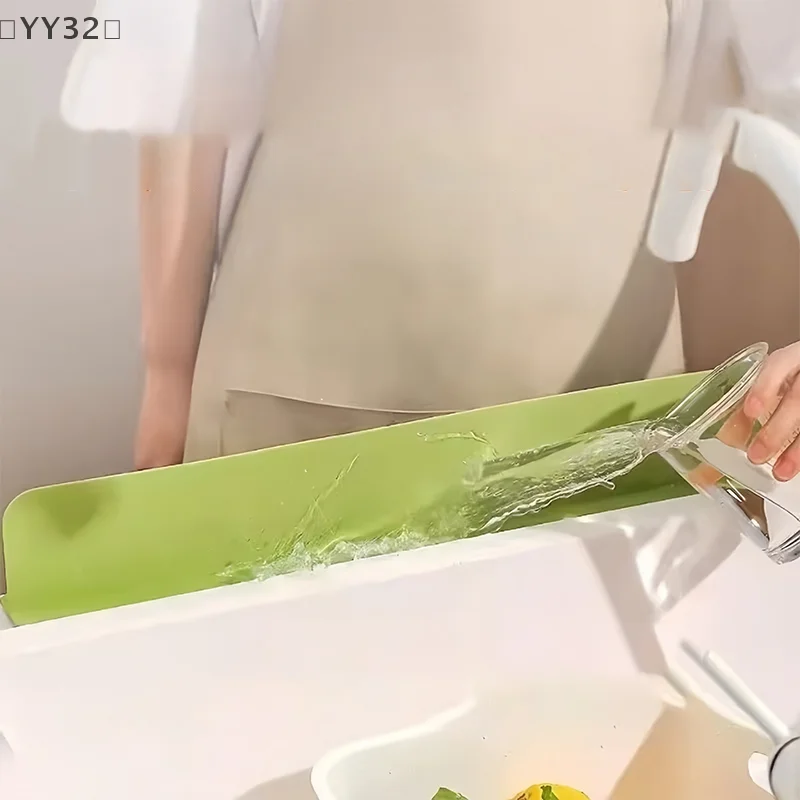 

〔YY32〕1Pc Silicone Sink Splash Guard With Suction Cup Anti-Splash Barrier For Kitchen Basin Waterproof Splatter Stopper Board