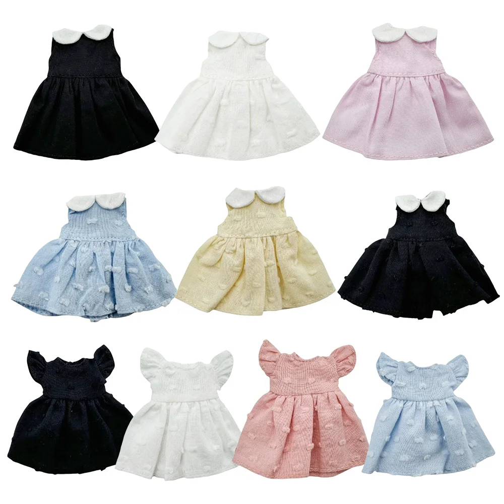 Kleider Für 1/11 OB11 Puppen Ärmellose Kleider Mode Puppe Kleidung Rock Für 1/12 BJD Puppen Tops DIY Puppe Kleidung Zubehör