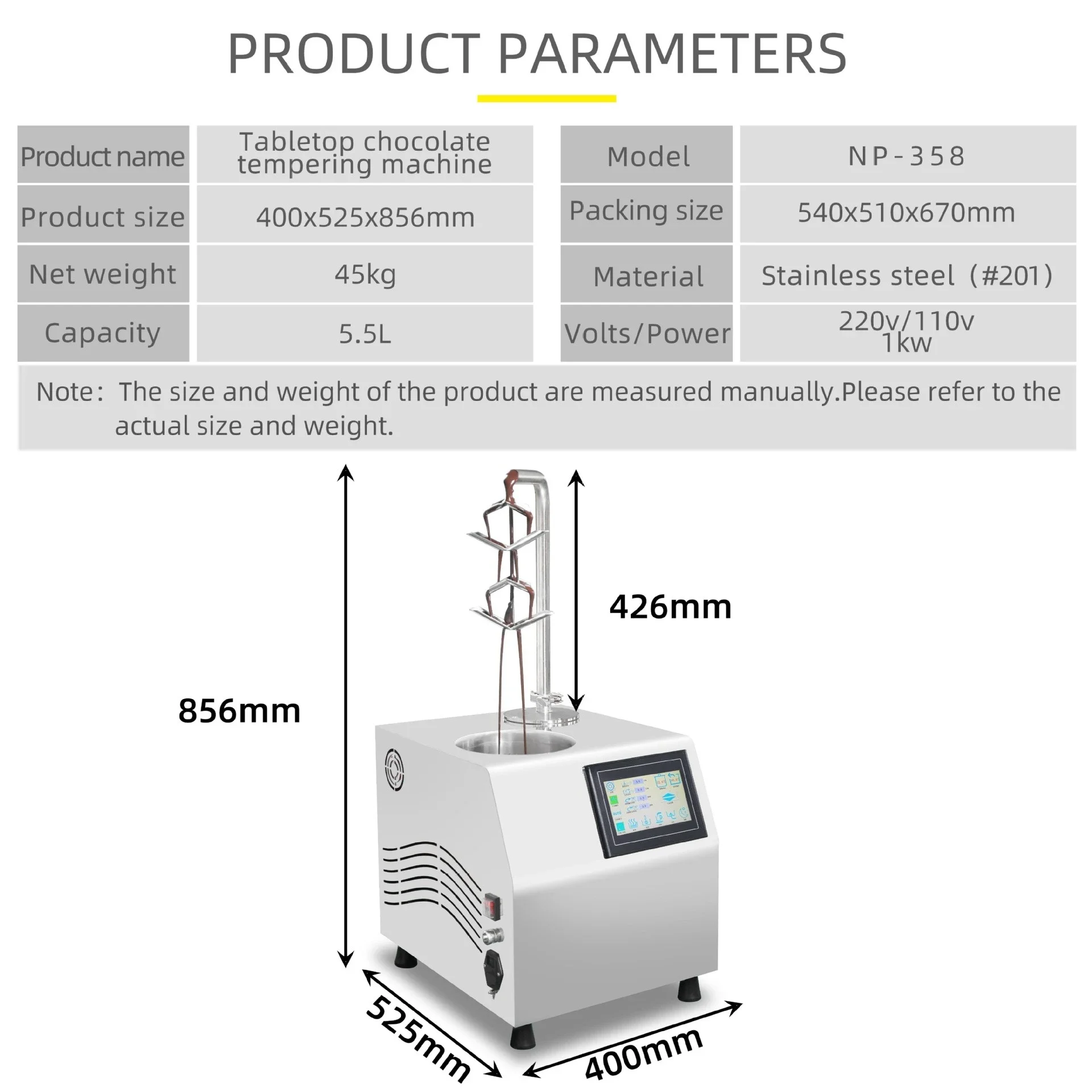 Chocolate Melting Furnace Chocolate Spray Machine Commercial Ice Cream Spray Equipment Chocolate Temperator