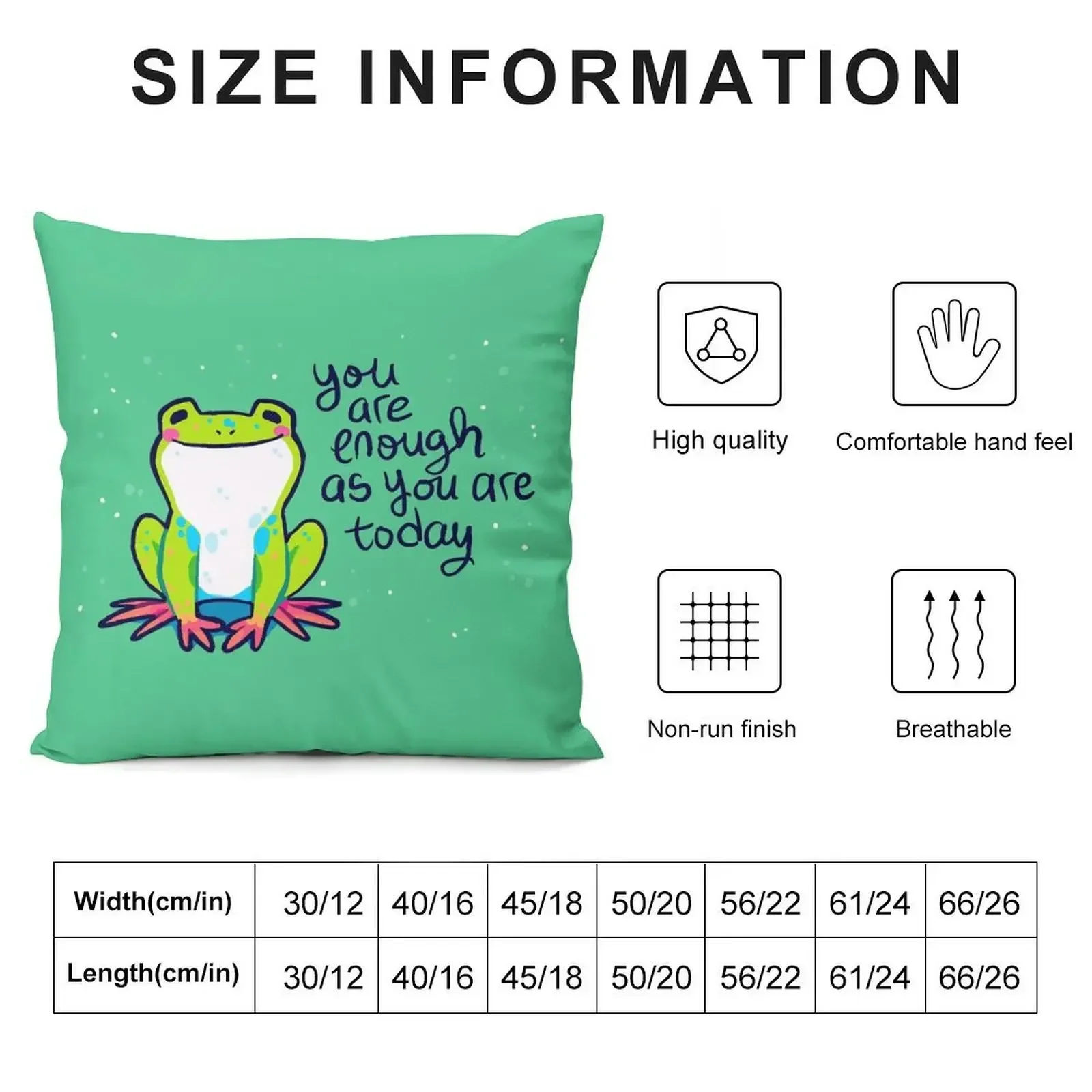 You Are Enough As You Are Today Tree Frog Throw Pillow christmas supplies Anime pillow