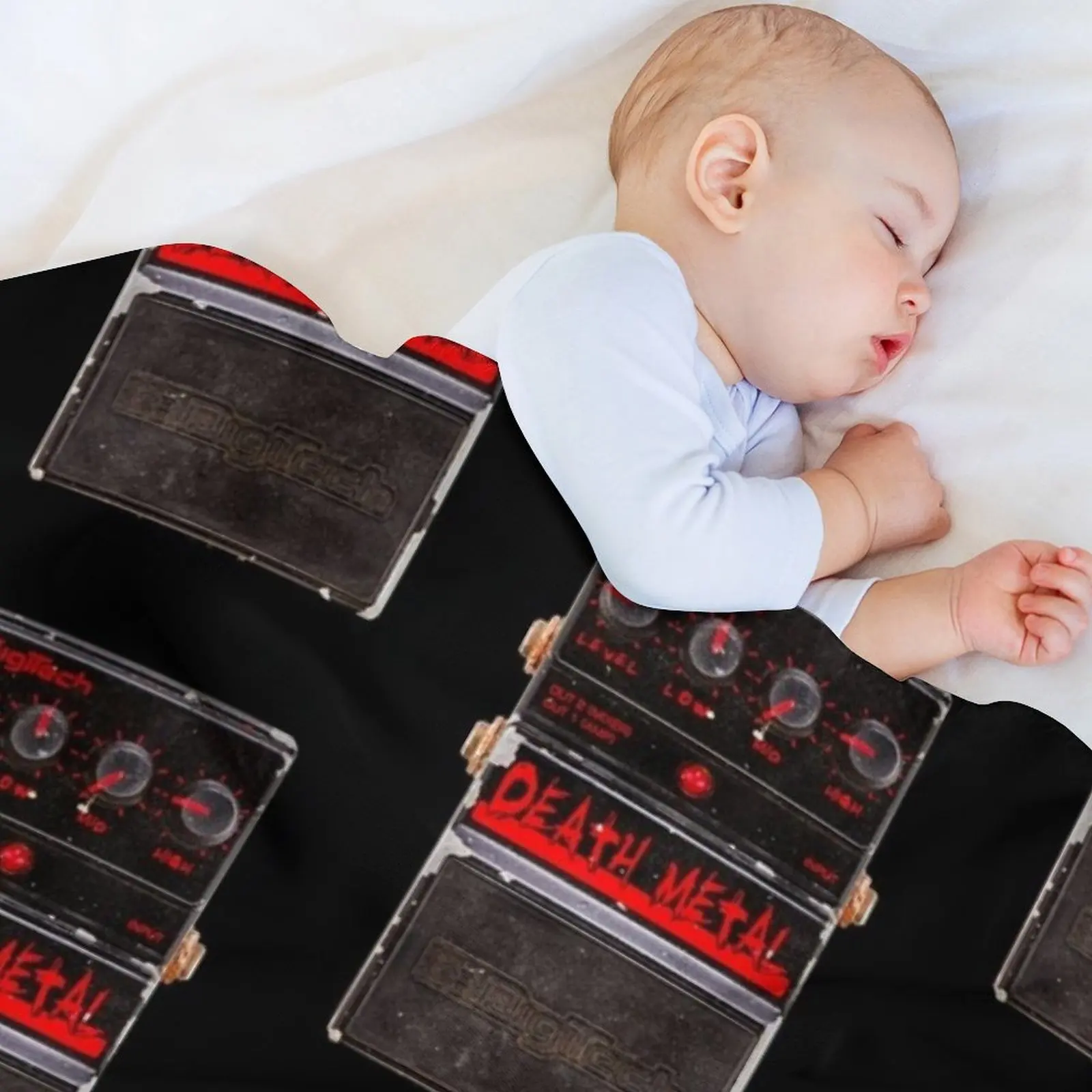 Digitech Death Metal Guitar Pedal vintage Throw Blanket Soft Solid Color Blanket for Couch Bed view 3