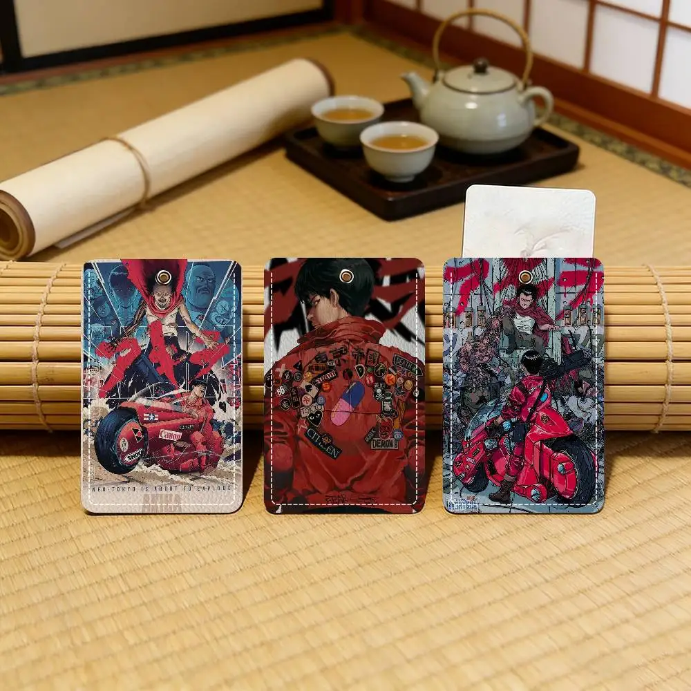 

1 шт. кожаный брелок-держатель для карт в стиле аниме Акира, устойчивый к царапинам чехол для проездных билетов