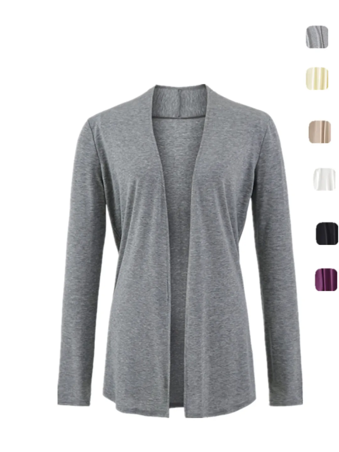 Coreano Lazy Sle Seta Protezione solare Aria condizionata irt Modello sottile V-ne Cardigan aperto lavorato a maglia Versatile leggero...