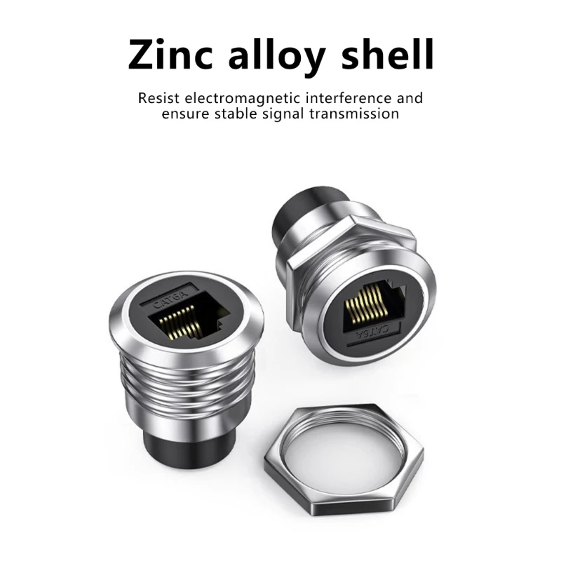 2피스 아연 합금 USB3.0 패널 마운트 소켓 어댑터 빠른 속도 데이터 전송 벽 책상용 금도금 포트 F19E