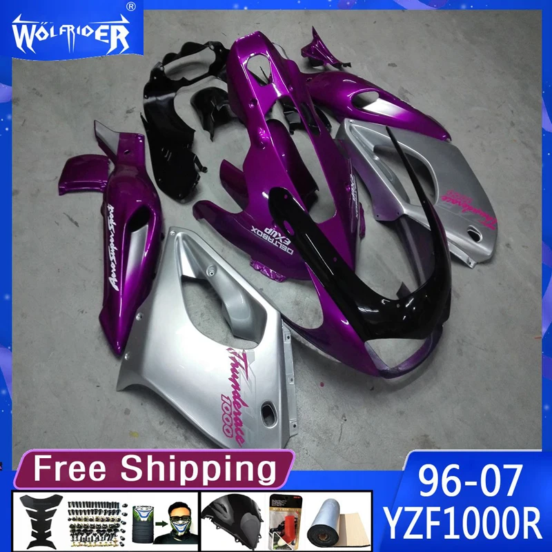 

motorcycle ABS plastic fairing for YZF1000R1996-2007 YZF1000R 96-07 Motorbike purple silver fairing Manufacturer Customize cover