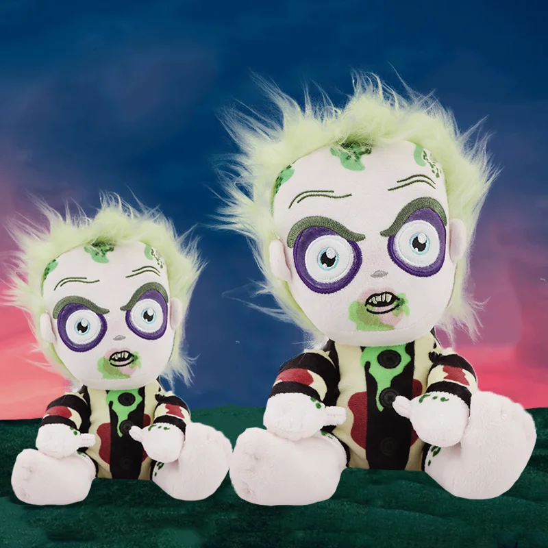 2Size Beetlejuice 2 Beetlejuice Movie Character Plush Dolls Soft Stuffed Funny Horror Doll Pillow Home Decor Kids Birthday Gifts