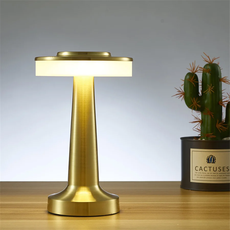 

LED USB Rechargeable Bar Restaurant Coffee Shop Table Lamps Touch Sensor 3 Color Dimmable Bedside Night Lights for Bedroom Decor