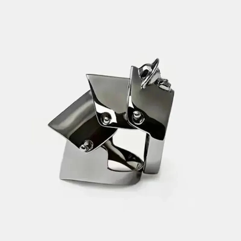 Anime punk anel cosplay armadura junta metal anéis de dedo adulto unisex hiphop articulação móvel jóias acessórios festa prop