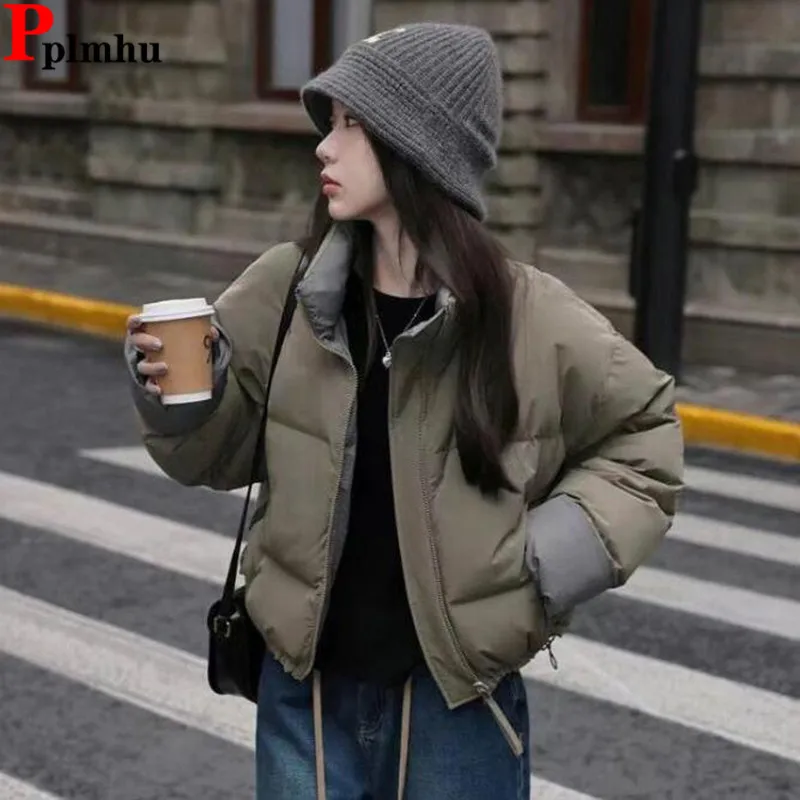 Loose Down Cotton Short Jackets Coats Tops Korea Fashion Chaqueta Warm Casual New Cropped Abrigo Winter Snow Wear Women Jaqueta