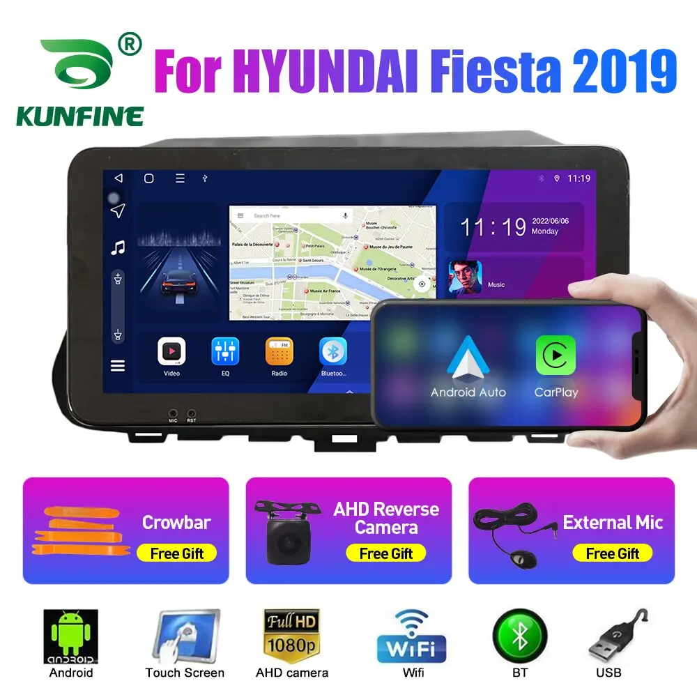 

10.33 Inch Car Radio For HYUNDAI Fiesta 2019 2Din Android Octa Core Car Stereo DVD GPS Navigation Player QLED Screen Carplay