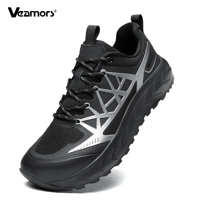 

Мужские походные кроссовки больших размеров (39-48) с широким носком, дышащие, нескользящие, для кемпинга и треккинга