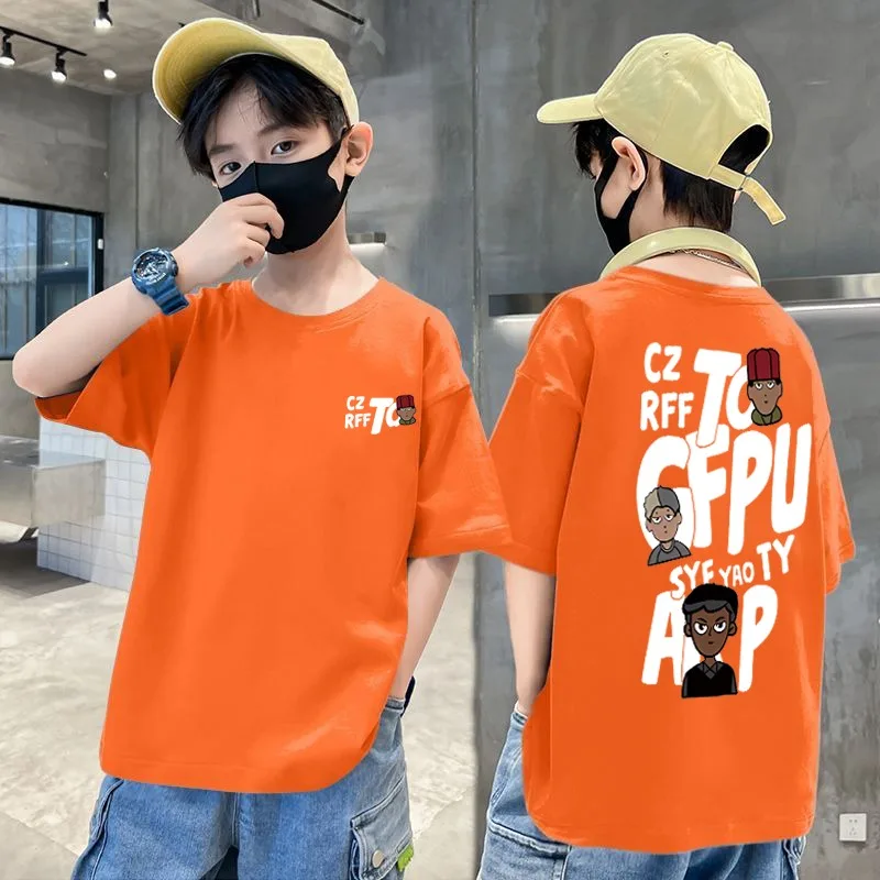 Spring Summer Fashion Kids Clothes Boys Girls Cartoon O-Neck T Shirts 100%Cotton Tops Children\'s Casual Short Sleeve T-Shirt